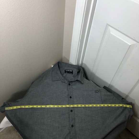 Zoo York True Flex Cotton Blend Short Sleeve Button Casual Gray Shirt 4XL - Picture 6 of 12